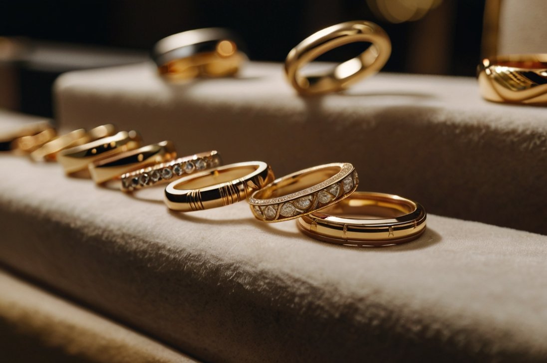 Cửa hàng trang sức với các mẫu nhẫn cưới vàng 18k đẹp