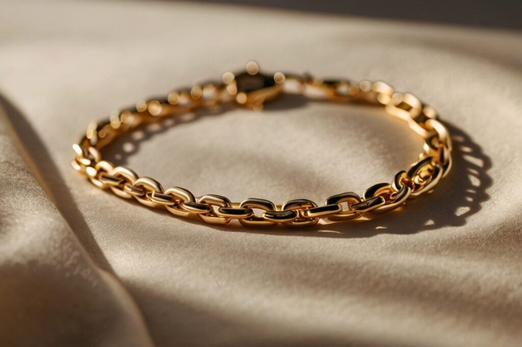 Chi tiết lắc chân vàng tây 18K cho nữ tinh tế và bền đẹp