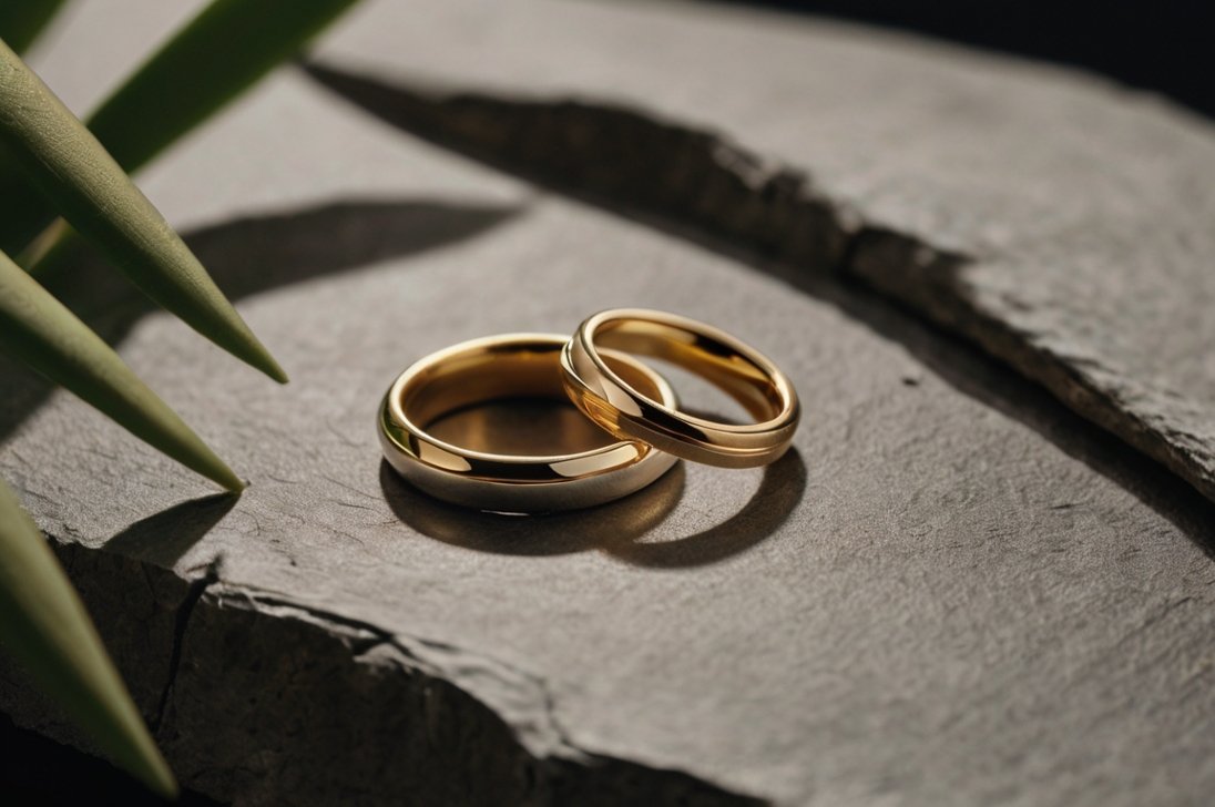 Mẫu nhẫn đôi đẹp đơn giản vàng 18K và bạc thiết kế đơn giản, tinh tế.