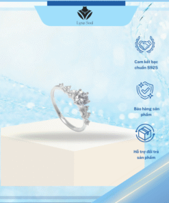 Nhẫn bạc nữ Lyna Soul  đính đá sang trọng