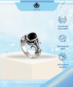 Alternative view of Nhẫn Bạc Đính Đá Sapphire Thời Trang Cho Nam