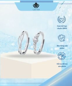 Cặp Nhẫn Đôi Bạc LynaSoul Đính Đá - Gắn Kết Yêu Thương