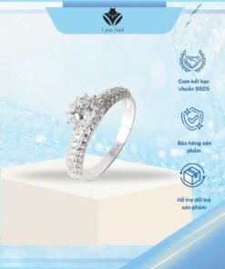 Alternative view of Cặp Nhẫn Đôi Bạc Lyna Soul Đính Đá Cao Cấp, Thiết Kế Đa Dạng Sang Trọng