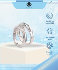 Alternative view of Nhẫn Đôi Bạc S925 Đính Đá – Chuẩn Chất Lượng, Giá Tốt Nhất