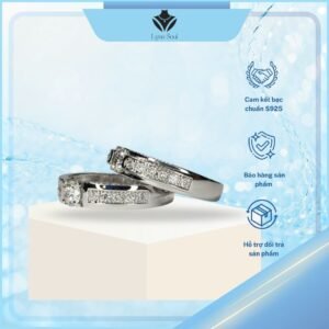 Nhẫn Đôi Bạc Lyna Soul Đính Đá Tinh Xảo - Ưu Đãi Hấp Dẫn